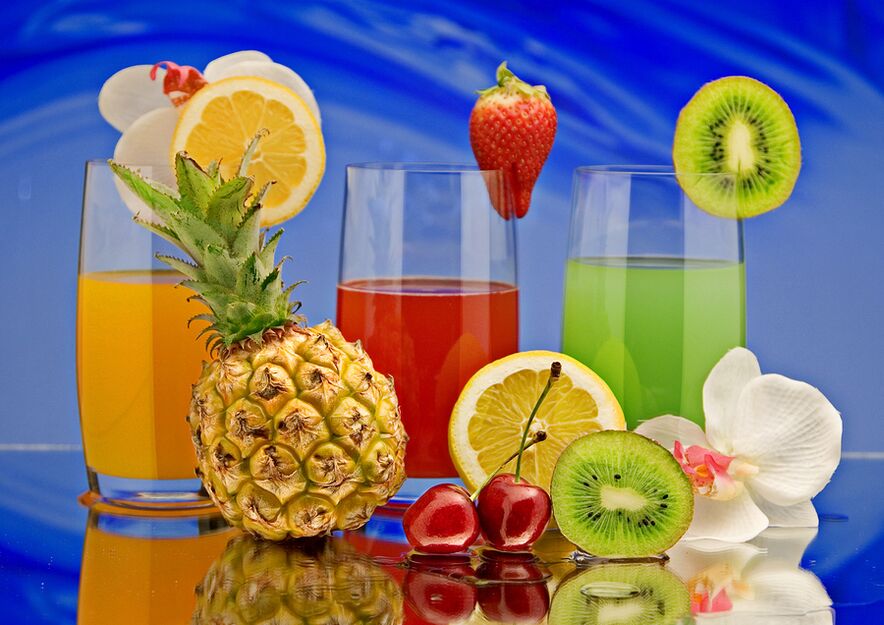fruit juices for a drinking diet